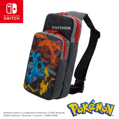 Vista 3 de Nintendo Switch Adventure Pack (Pikachu, Charizard, and Lucario) Travel Bag - Officially Licensed by Nintendo & Pokémon