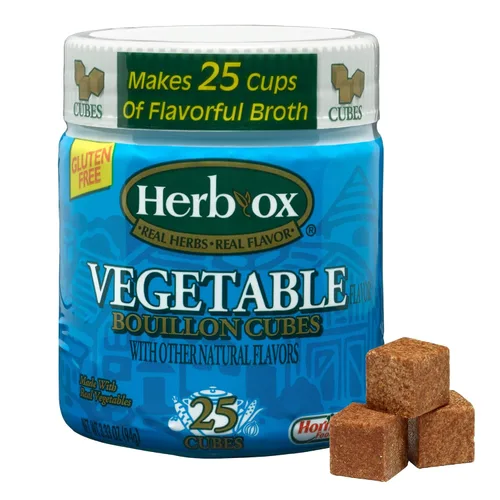 Vista 4 de Herb-Ox Cubos de caldo de verduras 3.33oz (25 cubos)