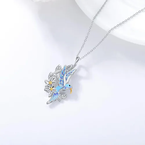 Vista 4 de Collar de animales para mujer, plata de ley 925, joyería de animales lindos, collar con colgante de animales, regalo de graduación de cumpleaños