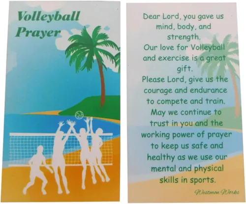 Vista 7 de Westmon Works Paquete de 10 tarjetas de oración de voleibol para jugadores hechas en Estados Unidos