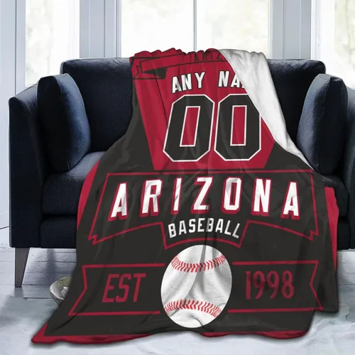 Vista 4 de Manta personalizada para cama, regalo para fanáticos del béisbol, manta de forro polar para invierno y verano, manta personalizada con nombre