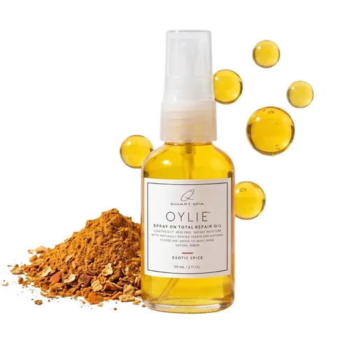Vista 14 de QTICA Oylie Spray On Total Repair - Aceite corporal ligero en aerosol con jojoba natural y aceite de argán para una humedad instantánea, acabado