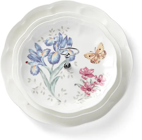 Vista 2 de Lenox Butterfly Meadow Servidor de 3 niveles, 4.10 libras, Multi