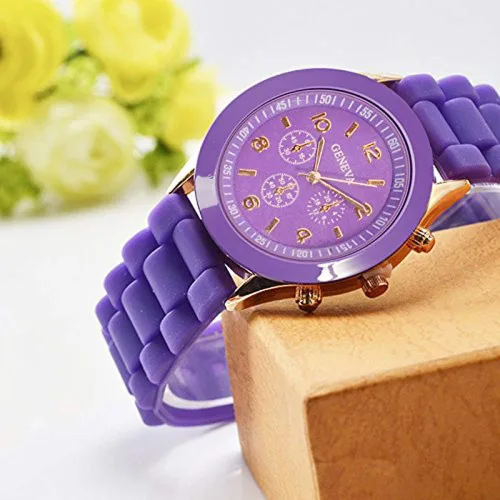 Vista 4 de CdyBox Reloj de pulsera unisex de silicona para mujer, de lujo, de cuarzo, para niña, niño, unisex