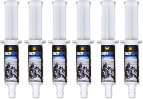 Vista 6 de Pasta de pre-rendimiento para caballos, calmante totalmente natural, tampón ácido, soporte gástrico con electrolitos, jeringa de 2.0 fl oz