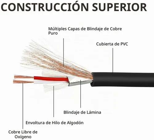 Vista 6 de Cable macho de 1/8 a XLR, cable adaptador de convertidor de audio macho TRS estéreo hembra de 0.138 in (1/8 pulgadas) - 1 pie/11.8 in