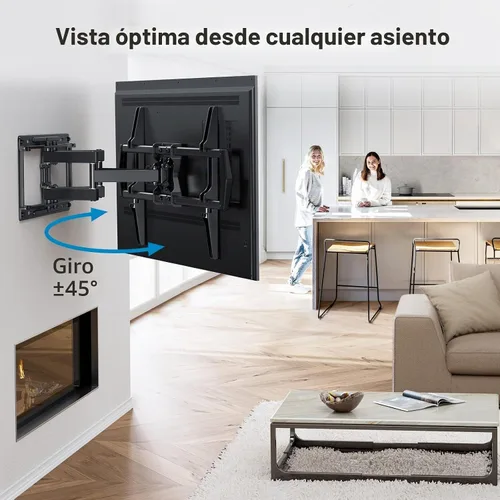 Vista 5 de Pipishell - Soporte de pared para TV de movimiento completo para la mayoría de televisores de 37 a 75 pulgadas, soporte de pared con brazos