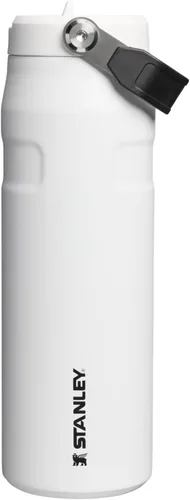 Vista 65 de STANLEY - Botella de agua IceFlow Flip Straw 2.0 con pajilla abatible, abertura más grande, acero inoxidable aislado, sin bisfenol A, 16 onzas