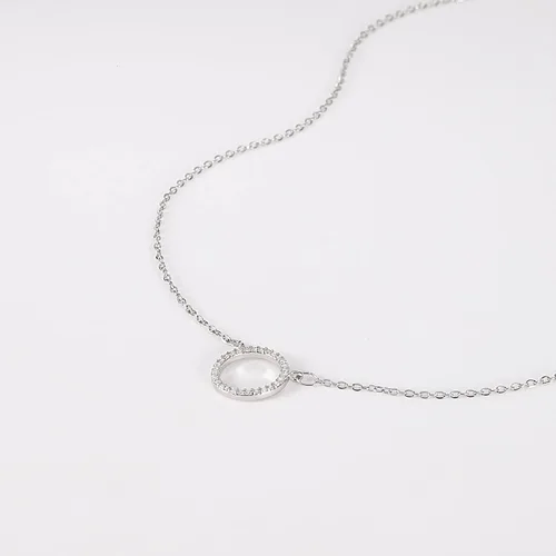 Vista 6 de HANLI Collares de plata para mujer, colección chapada en oro blanco de 14 quilates, con colgantes de cuentas, infinito, estrella de David, círculo