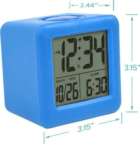 Vista 3 de Equity 73005 - Reloj despertador LCD con luz inteligente, color azul