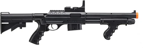 Vista 3 de M0581 Bomba de acción Airsoft escopeta con alcance y luz