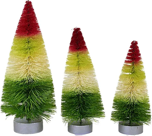 Vista 2 de Bethany Lowe El lado alegre de los árboles de Navidad, juego de 3