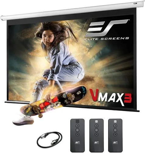 Vista 8 de Elite Screens VMAX 3 135" 16:9 Pantalla de proyector motorizada VMAX135UWH3 Negro