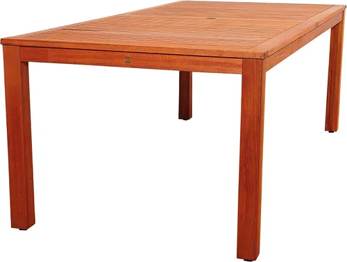 Vista 3 de Amazonia Gardenia - Juego de comedor rectangular de eucalipto (9 piezas)