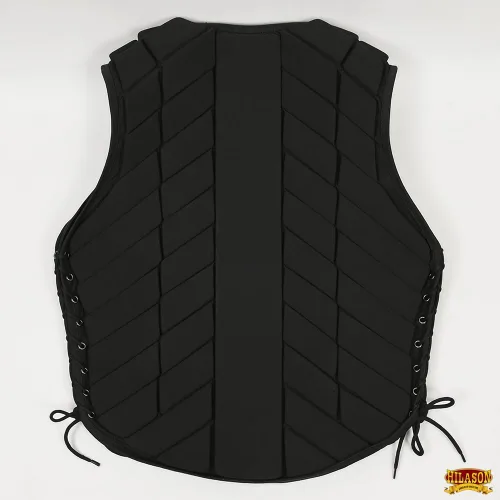 Vista 6 de HILASON Horse Riding Rodeo Safety Vest Protective Adult Eventing Negro
