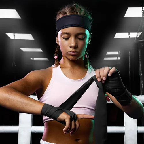 Vista 6 de Teling 6 pares de vendas de boxeo de 100 pulgadas para niños, guantes internos, artes marciales, muñequeras de boxeo para kickboxing, Muay Thai
