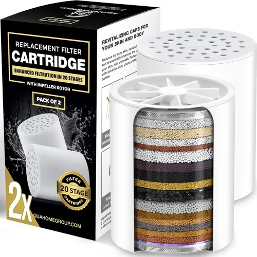 Vista 8 de AquaHomeGroup Cartucho de filtro premium de repuesto de 20 etapas (sin carcasa), compatible con cualquier filtro de ducha de diseño similar de 15