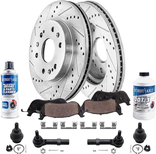 Vista 32 de Detroit Axle - Rotores de freno para Toyota Avalon 2020-2021 Camry 2020-2024, repuesto de rotores de freno de disco perforados y ranurados: rotor