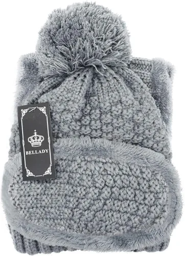 Vista 6 de Gorro de invierno para mujer, conjunto de bufanda y máscara para mujer, grueso y cálido, forro polar, con forro polar, 3 piezas