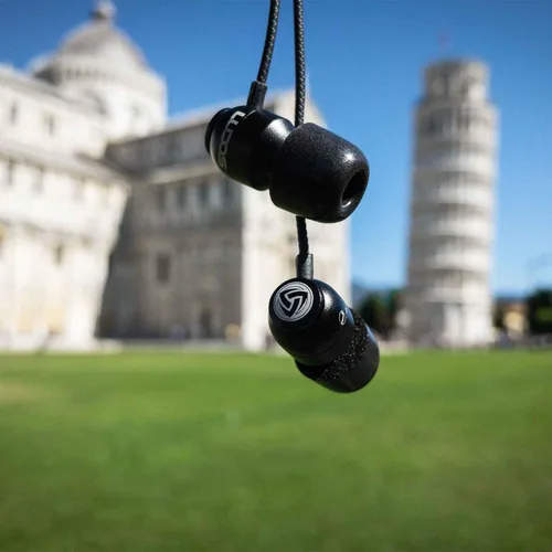 Vista 4 de Auriculares con cable Ludos Clamor, auriculares intraaurales, 5 años de garantía, auriculares con micrófono, auriculares con aislamiento de ruido