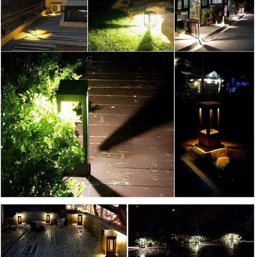 Vista 5 de SLAWA Lámpara Moderna de Poste para Exteriores, Luces LED de Columna para Exteriores con Carcasa de Aluminio IP55 Impermeable Luces de Pilar