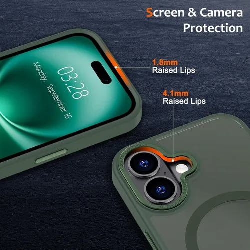 Vista 672 de Anuck - Funda magnética para iPhone 11 compatible con MagSafe, carcasa trasera mate translúcida dura, borde de TPU, delgada, resistente a impactos
