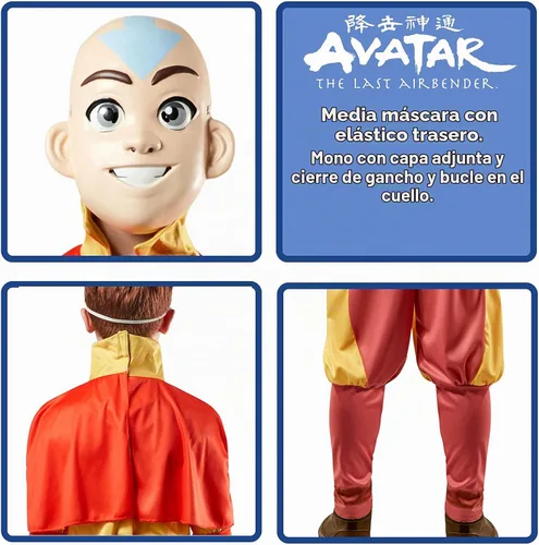 Vista 3 de Rubies Disfraz de Avatar The Last Airbender Aang para niño, talla S