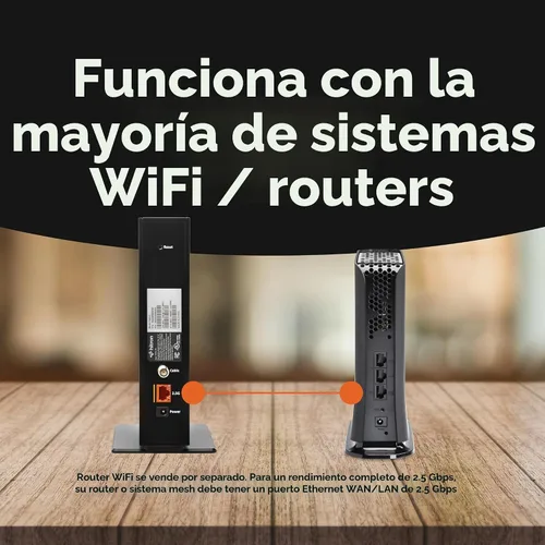 Vista 6 de Hitron CODA56 Módem de Internet por Cable SOLO - DOCSIS 3.1 2.5 Gbps SIN WiFi - Requiere Router Compatible con Xfinity/Spectrum/Cox NO