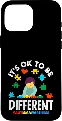 Vista 19 de Ok to Be Different Autism Awareness Puzzle Piece Ribbon Case para iPhone 17