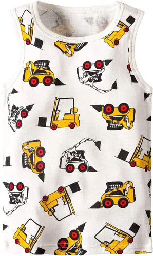 Vista 27 de Camisetas sin mangas de algodón suave para niños pequeños, paquete de 3