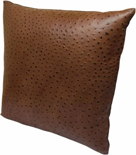 Vista 2 de Funda de almohada de piel de cordero – Funda de cojín para sofá – Fundas decorativas para sala de estar y dormitorio, 18 x 18 pulgadas, color marrón