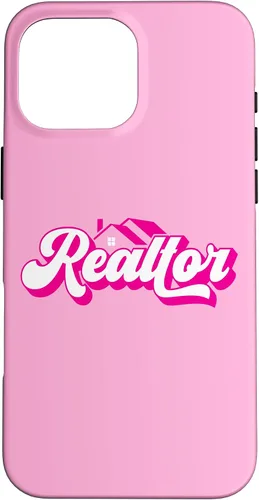 Vista 19 de iPhone 12 Pro Max Agente de Bienes Raíces Mujer Rosa Caso