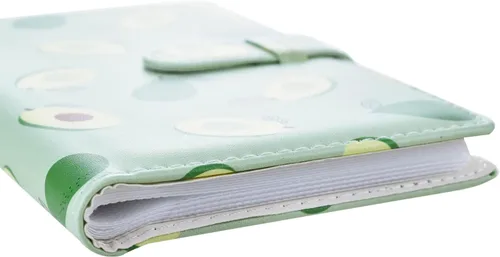 Vista 4 de Rieibi Mini álbum de fotos de 96 bolsillos, cartera de piel sintética para Fujifilm Instax Mini Evo/11/8/9/7S/25/70/90, patrón de frutas verdes, 16