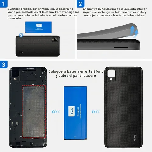Vista 4 de TCL 30 Z 2022 Teléfono celular desbloqueado de 6.1 pulgadas con pantalla HD+, versión estadounidense Android 12, smartphone de 32GB+3GB RAM