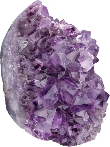 Vista 6 de TUMBEELLUWA 5.29-7.05 oz de cristal de amatista natural para decoración del hogar, figura de piedra de cuarzo de geoda drusa cruda para meditación