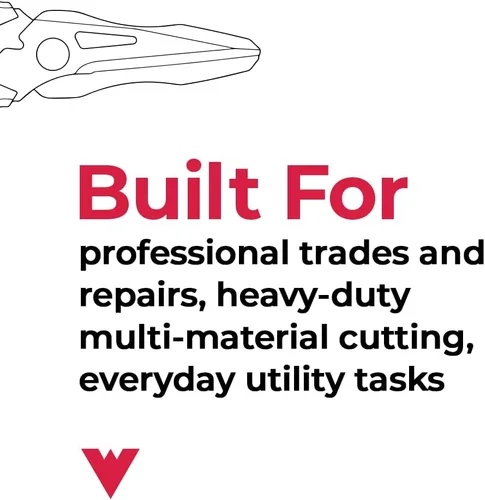 Vista 7 de VAMPLIERS vSHEARS: Tijeras multiuso de 6.3 pulgadas. Tijeras combinadas de cuchillas multiusos 4 en 1, cuerpo de acero inoxidable japonés de primera