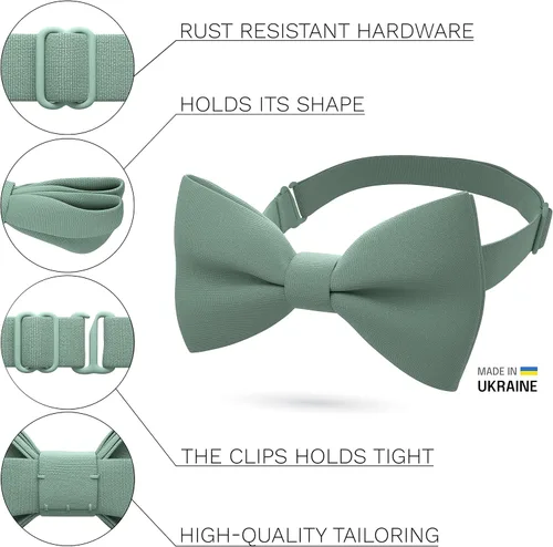 Vista 2 de Bow Tie House TM, pajaritas para hombre de cualquier edad preatadas para hombre con clip en diseño para adultos