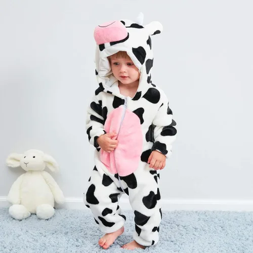 Vista 4 de QZERPLAY - Disfraz de una pieza para Halloween para niños, unisex, diseño de dibujos animados.