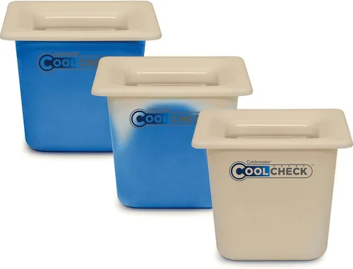 Vista 8 de Carlisle Coldmaster CoolCheck contenedor de alimentos refrigerante que cambia de color, Talla full, Blanco, 1