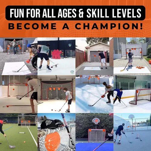 Vista 4 de Top Shelf Targets Paquete de 4 objetivos magnéticos de hockey – Ayudas de tiro duraderas de 8 pulgadas para redes de hockey y lacrosse