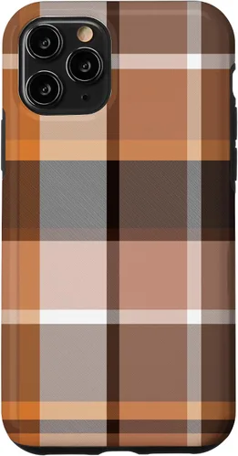 Vista 27 de iPhone 16 Buffalo Check Orange Brown Gingham Scottish Pattern Style Case