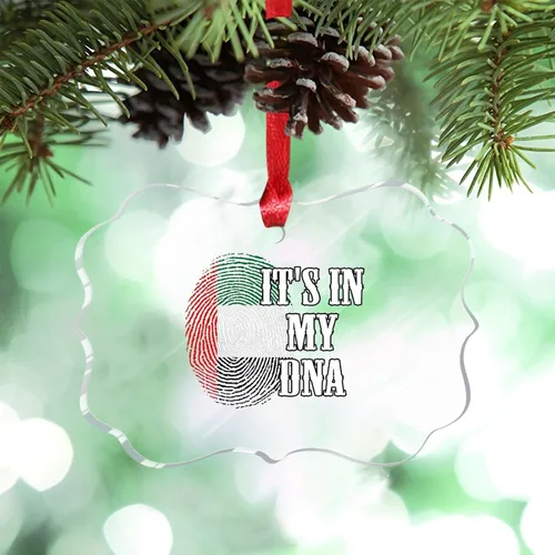 Vista 30 de Adorno de Navidad personalizado del Reino Unido 2023 It's in My DNA, adorno de huellas dactilares para decoración de árbol de Navidad, recuerdo