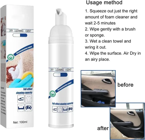 Vista 7 de Limpiador de espuma seca, limpiador de espuma seca, descontaminación, detergente de limpieza rápida, limpiador de espuma súper mágico para eliminar