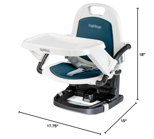 Vista 9 de Peg Perego Rialto - Asiento elevador - Adecuado para niños de 6 meses en adelante - Fabricado en Italia - Petrolio (verde azulado) (IMRIASNA03PL71)
