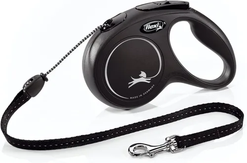 Vista 8 de FLEXI Correa Retráctil New Classic Cord para Perros Extra Pequeños de hasta 18 libras – 10 pies, Negro Correa para Caminar Mascotas Sin Enredos
