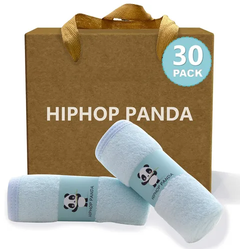 Vista 38 de HIPHOP PANDA Toallitas para bebé, rayón hecho de bambú - 2 capas ultra suaves y absorbentes, toallita facial de baño para recién nacidos - toallitas