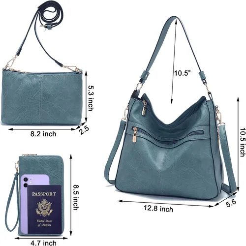 Vista 2 de Bolsos cruzados grandes para mujer, bolso de hombro para mujer, bolso y cartera para mujer, bolsos Hobo