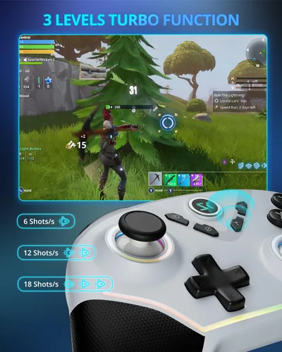 Vista 8 de Multi-Platform Wireless Controller, 2.4G PC Gaming Controller, Compatible with Windows, Nintendo Switch, iPad, iOS, MacOS, Android, Steam, Luna,and