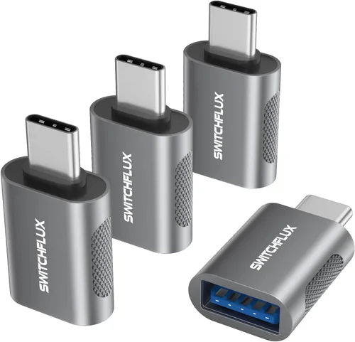 Vista 8 de Adaptador USB C a USB [2 unidades], 10Gbps tipo C macho a USB 3.0 hembra OTG convertidor para MacBook Pro/Air, iPhone 15/16 Pro, iPad Pro, Samsung