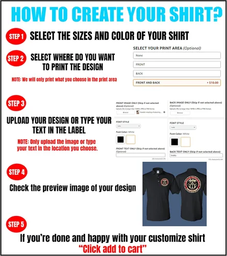 Vista 3 de Polo personalizado para adultos con diseño de texto en la parte delantera y trasera